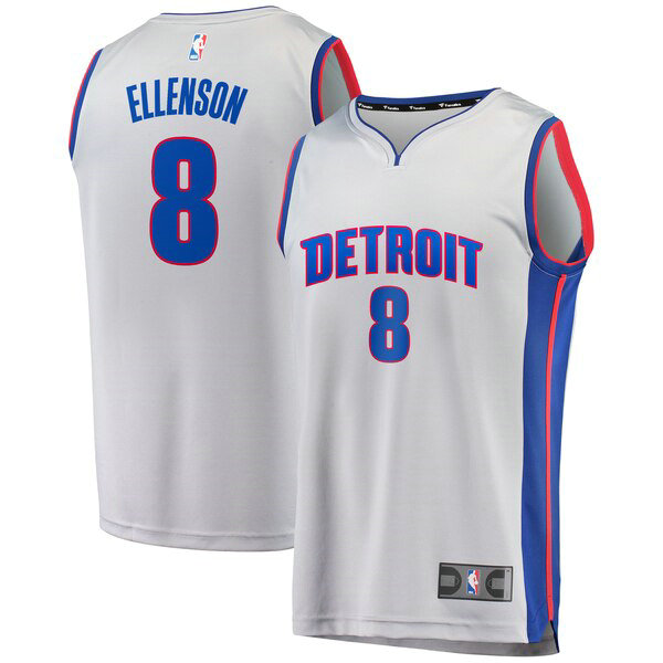 Maillot Detroit Pistons Homme Henry Ellenson 8 Statement Edition Gris